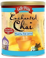 Caffe D'Vita Enchanted Chai Vanilla Tea Latte Mix, 16-Ounce Canisters (Pack of 6)