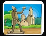 Decorated Mouse Pad with Italy, sculpture, art, structure, stone, Europe, statue, monument