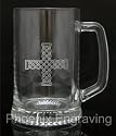 Personalised Engraved 1 Pint Glass Tankard Gift, Celtic Design, Free Engraving