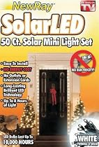 Solar Powered LED Holiday String Lights White