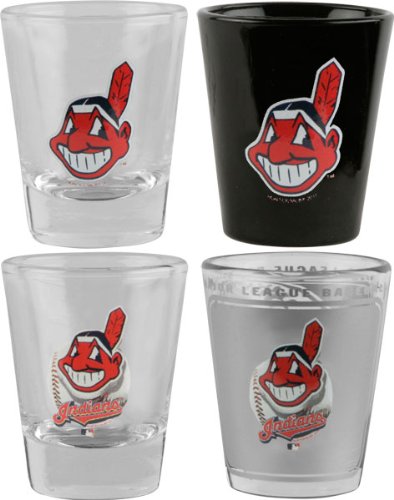 Cleveland Indians 3D Logo Shot Glass Set