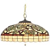 RAM Gameroom Products Sonoma Tiffany Pendant Light - 20W in. Old Brown