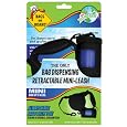 Bags on Board Retractable Dog Leash with Built-in Bag Dispenser, Mini, Black, 45 Bags