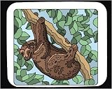 Mouse Pad with branch, animal, sloth