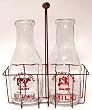 Vintage Milk Bottle with Carrier