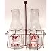 Vintage Milk Bottle with Carrier