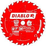 Freud D0624X Diablo 6-1/2-Inch 24-Tooth ATB Framing Saw Blade with 5/8-Inch Arbor