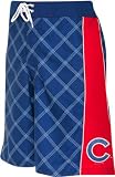 Chicago Cubs Plaid Print Swim Trunks