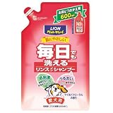 毎日でも洗えるリンスインシャンプー つめかえ用 愛犬用 フローラルの香り600ml