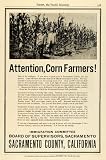 1914 Ad Sacramento County California Corn Farming Agriculture Real Estate Price - Original Print Ad