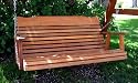 4' Cedar Porch Swing W/stained Finish, Amish Crafted