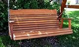 4' Cedar Porch Swing W/stained Finish, Amish Crafted