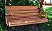 4′ Cedar Porch Swing W/stained Finish, Amish Crafted