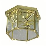 Kenroy Home 10272PB Entryway 3 Light Flush Mount in Polished Brass
