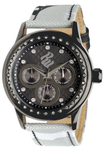 Rocawear Midsize Knurled White Watch #RW6018