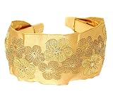L. Erickson USA Ribbon Headband - Metallic Floral Gold