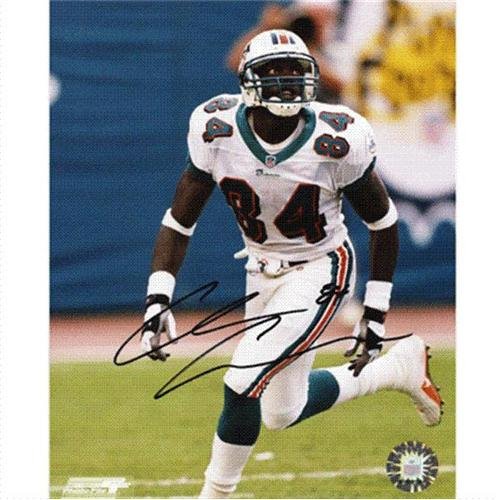 Chris Chambers Autographed Miami Dolphins (White Jersey) 8x10 Photo