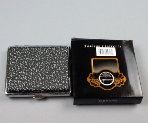 Vintage Pattern Pocket Leather Cigarette Tobacco Case Wallet Box Holder, 3.5"*3.75"