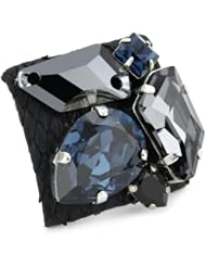 TED ROSSI "JAmour Noir" Python Gem Square Adjustable Ring