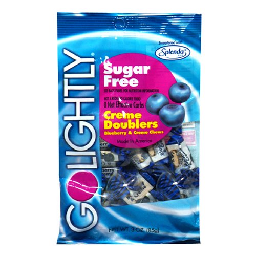 GOLIGHTLY Sugar-Free Candy, Blueberry and Cr¿me, 3-Ounces (Pack of 12) by GOLIGHTLY