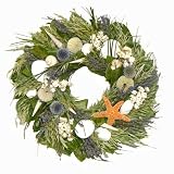Pretty Beach Cottage 16 Round Wreath