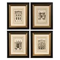 Set of 4 Architectural Facades Wall Decor