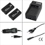 Caricabatteria + 2x Batterias EN-EL1 ENEL1 Infochip per Nikon Coolpix 4300, 4500, 4800, 5000, 5400, 5700, 8700, 775, 880, 885, 995, E880
