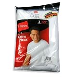 Hanes - Mens Crew Neck T-Shirt, White, 3 Pack, 2135