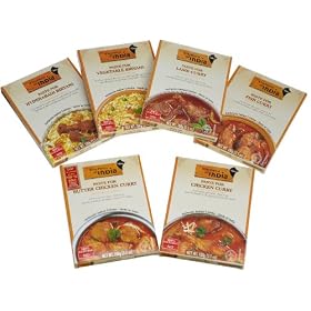 Kitchens of India  Curry Paste Variety Pack, 3.5 Ounce Boxes (Pack of 6)