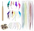 Shany Cosmetics Feather Hair Extension Kit, 8 Ounce (100 Piece Feather Hair, Hook, Beads, Feather Grizzly Solid Mix All-In-One)