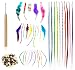 Shany Cosmetics Feather Hair Extension Kit, 8 Ounce (100 Piece Feather Hair, Hook, Beads, Feather Grizzly Solid Mix All-In-One)