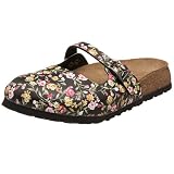 Birki's Women's Maria Birko Flor Clog,Septembers Flower Black,38 EU (US Women's 7-7.5 R)