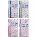 4-Pack Burp Cloths, Blue-Green