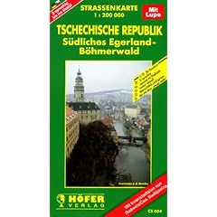 H�fer Stra�enkarten, Tschechische Republik, S�dliches Egerland-B�hmerwald: 2-sprachige Ausgabe. (CS 004)