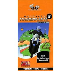 Motorradtourenkarte, Nordrhein-Westfalen: Eifel/ Bergisches Land/ Westerwald