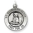 Sterling Silver Antiqued Saint Elizabeth Seton Medal