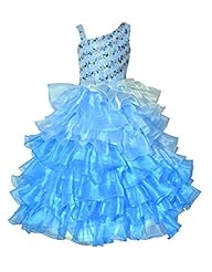 Girls Organza Floor Length Crystals Sequined Lace Crystal Flower-Girl Dress/Pageant Dress 