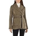 Merona&reg; Women's Hip Length Wool Jacket- Camel/Gray Houndstooth