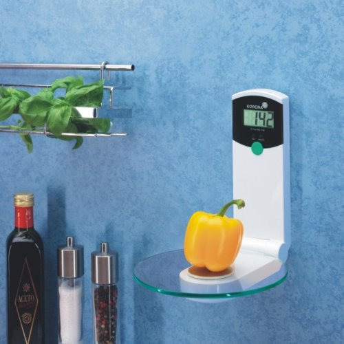 Korona Walo Elektronische Wandküchenwaage mit Timer weiß