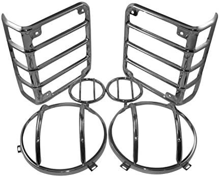 Jeep Wrangler JK Light Guard Kit (Chrome)