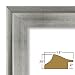 20x24 Picture / Poster Frame, Smooth Distressed Finish, 1.5" Wide, Antique Silver (203313)