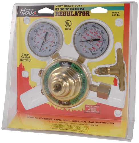Hot Max 24146 2-125 PSIG Very Heavy Duty 095 Oxygen Regulator