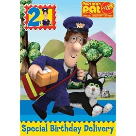 Postman Pat Age 2 Birthday Card with Badge