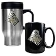 Purdue Boilermakers NCAA Stainless Travel Mug And Ceramic Mug Set by Great American Products
