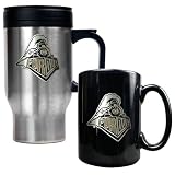 Purdue Boilermakers NCAA Stainless Travel Mug And Ceramic Mug Set