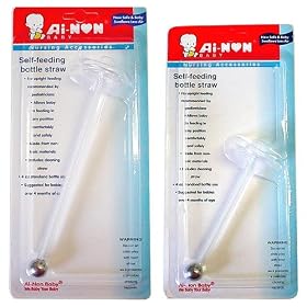 Baby Self-feeding Bottle Straw - Stainless, 8oz