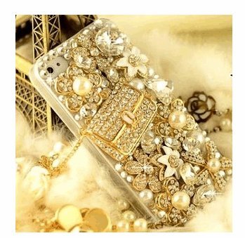 ◆3Dデコ盛り♪♪キラキラ♪ラインストーンケース/iphone5/アイフォン5/専用ケースカバー/BAG
