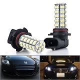 12V 2 PCS 6000K 9006 HB4 Super Xenon White 68-SMD LED Bulbs DRL Daytime Running Fog Lights Day Driving Lamps Lighting