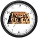 Temple of Abu Simbel - Egyptian Theme Wall Clock by WatchBuddy Timepieces (Hunter Green Frame)