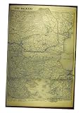 1915 Map Balkans Bulgaria Roumania French Print